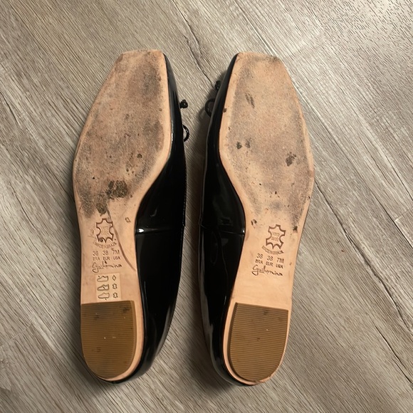 Guilhermina Square-Toe Ballet Flats I’m Black patent leather - Size 7-7.5 US - Picture 3 of 3